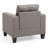 Vegas W Polyester Armchair, Modern Club Chair-34182024