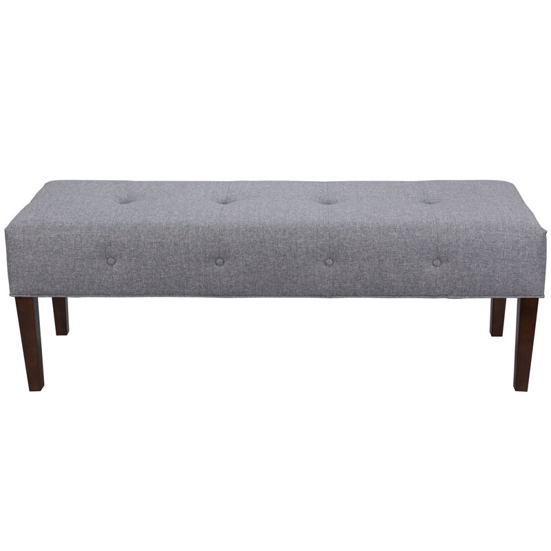 Chidsey Polyester Upholstered Bench, Granite