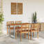 Solid Wood Top Metal Base Dining Table-703112650