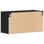 TV Cabinet Black Oak Engineered Wood-164846648