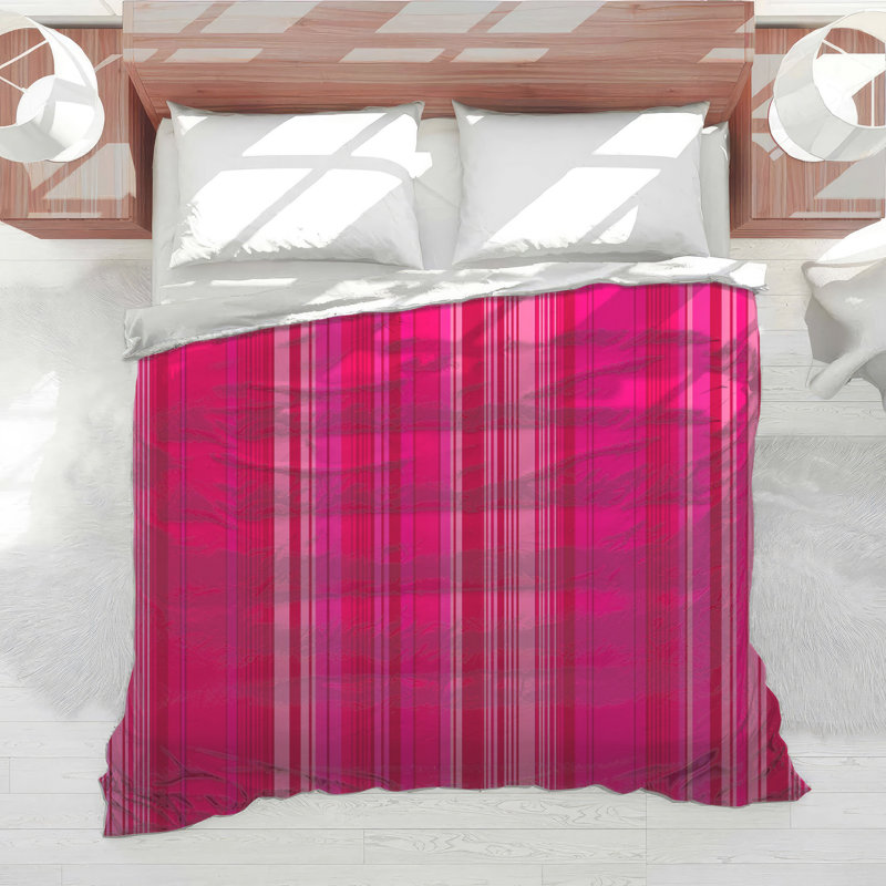 Édredon rose à motif de literie moderne, Grand lit