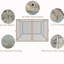 Filet de jardin 10 pi x 10 pi 10 pi x 10 pi, beige avec fermetures à glissière, taille 116,5 po x 81,1 po, attaché par des anneaux à pression et des sangles de coin sécurisées, large, profond, haut,