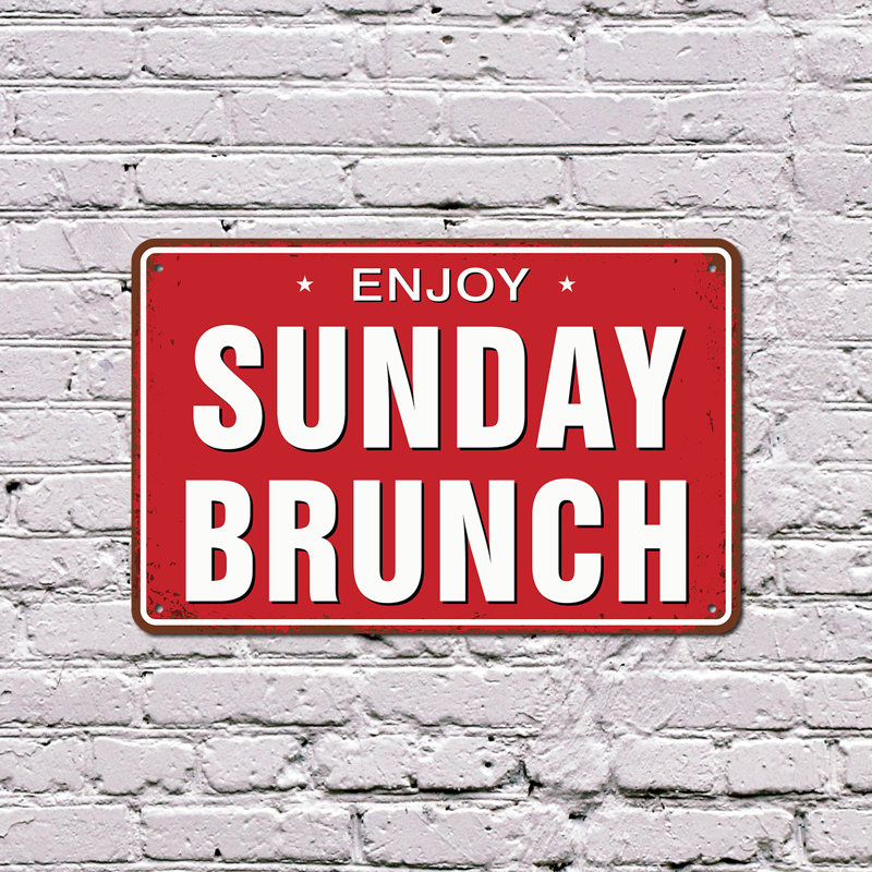 Panneau de présentation en plastique 8 po x 12 po Sunday Brunch Street (paquet de 2)
