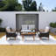 Ensemble de canapé d'extérieur en rotin PE 4 pièces Garden Furniture-1191146605