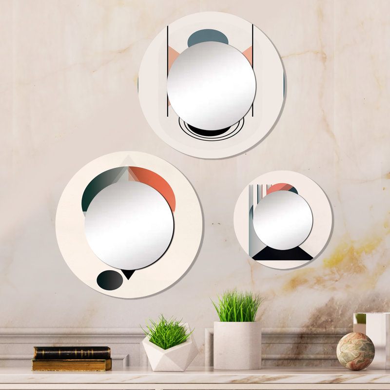 Miroir mural rond en aluminium Hakizimana