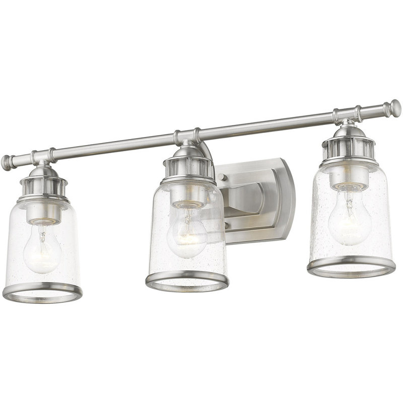Éclairage pour meuble-lavabo 3 lumières, Nickel brossé