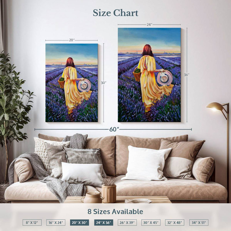 Alvord Lavender Field Wanderer, 36" H x 24" W