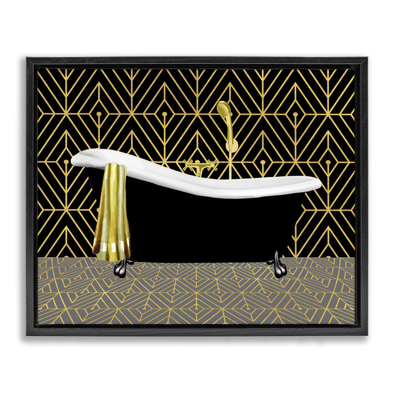 Cadre flottant pour baignoire Deco, Conrad Knutsen, H 25 po x l 31 po, Cadre flottant noir de jais