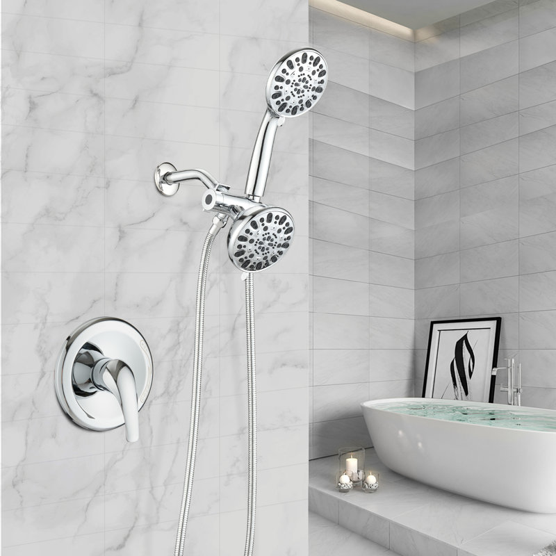 Système de douche complet avec valve, Chrome
