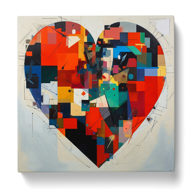 Anatomical Heart Suprematism No.2 - Wrapped Canvas, 35cm H x 35cm W x 3cm D