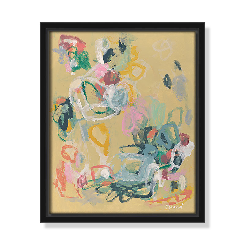 «Living In Colours» par Marisol Evora, L 9,5 po x H 11,5 po, Cadre flottant noir