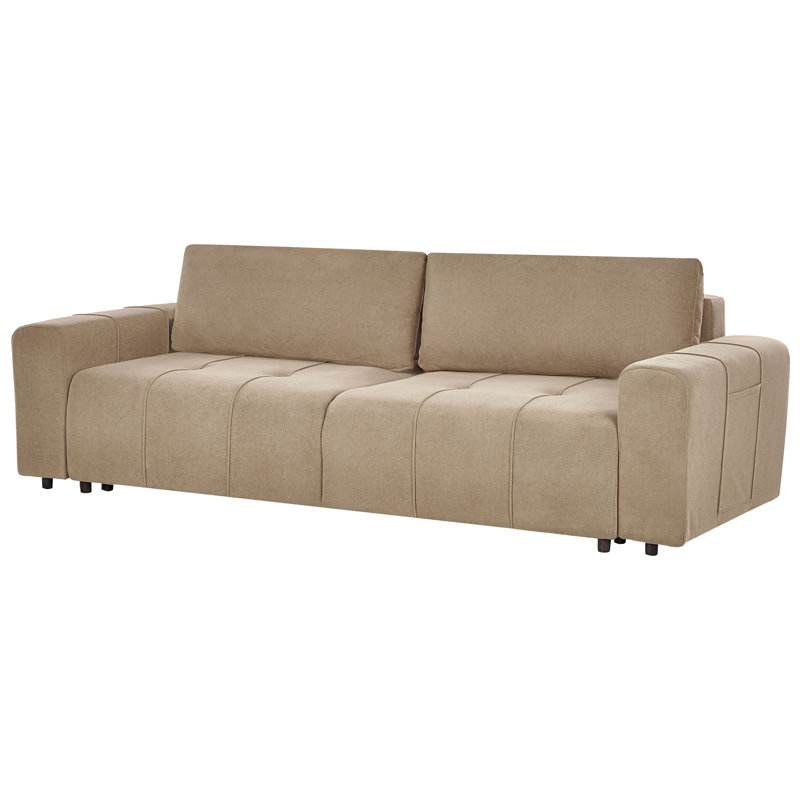 3 Seater Fabric Sofa Bed with Storage Chantea, Brown