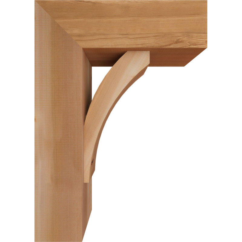 Thorton Block Bracket with Offset Brace, 28 x 20, 7 1/2"W Western Red Cedar (Smooth)