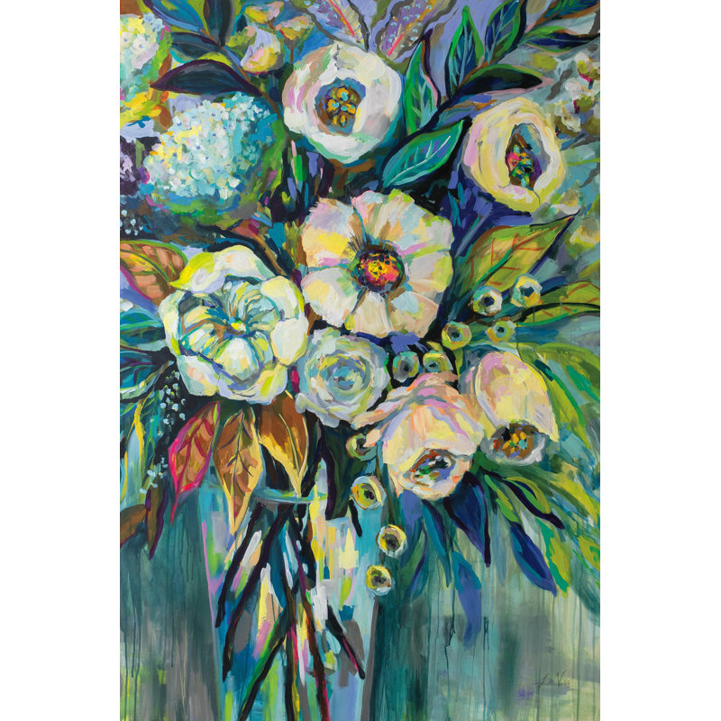 «Lovestruck III Sq» par Jeanette Vertentes - impression sur toile tendue, H 30 po x l 20 po, Impression avec cadre érable