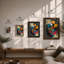 Geometric Bloom Botanical - Framed Print-528075848-528075893