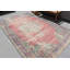 Grand tapis Oushak turc rétro oriental rouge parfait pour le décor de la salle à manger