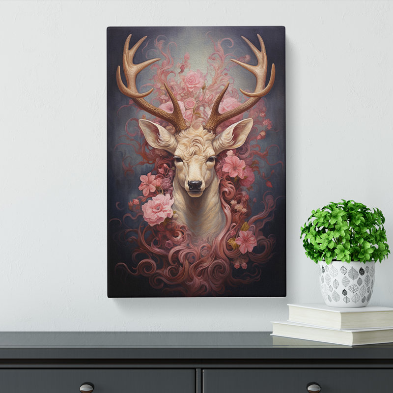 Stag Rococo - No Frame Print, 60cm H x 40cm W x 3cm D