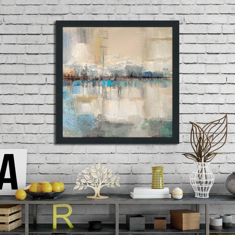 Shoreline Reflection II par Ruane Manning - reproduction de cadre photo, H 27,5 po x l 27,5 po x P 0,75 po