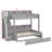Multifunctional Storage Staircase Bunk Bed With Trundle And Integrated LED，USB，Shelves-766706827