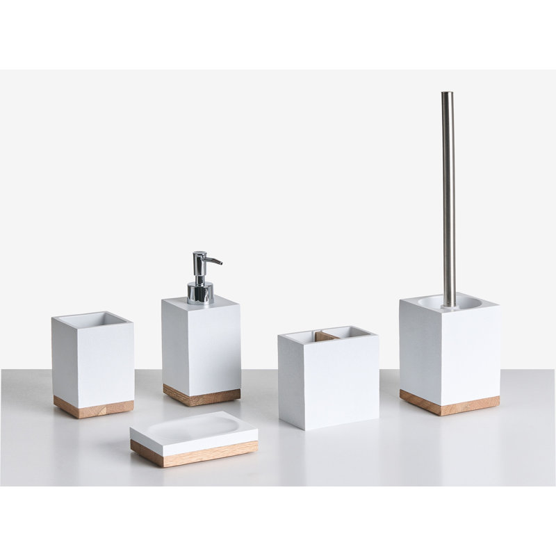 Bathroom Accessory Set, White