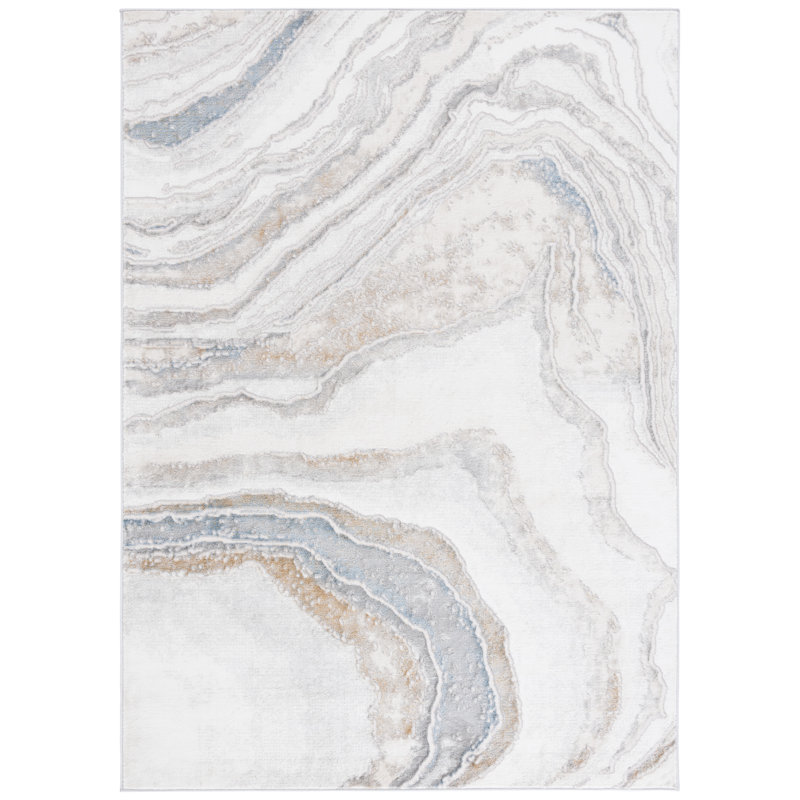 Brenesha Performance Abstract Rug, Rectangle 5'3" x 7'6"