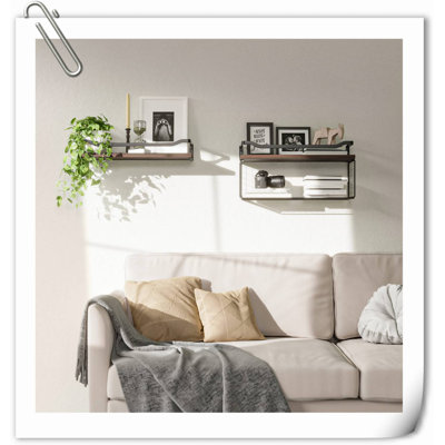 Calogera 2 Piece Wood Floating Shelf