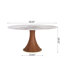 Ensemble de table de salle à manger à piédestal rond 5 pièces avec 4 chaises rembourrées-880333519-900861272