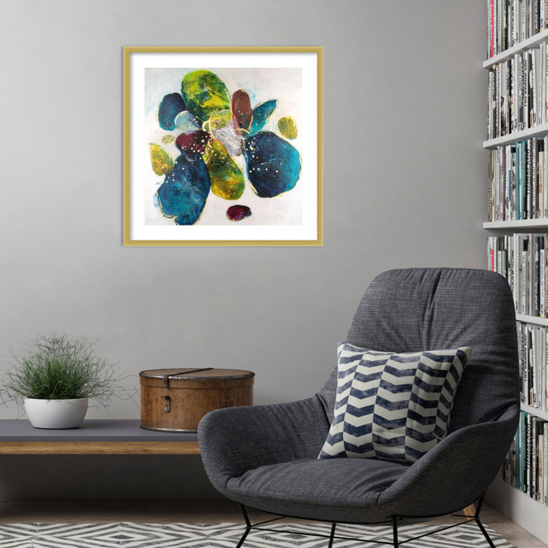 Reproduction d'art mural en bois interprétations II par Joyce Combs, H 25 po x l 25 po