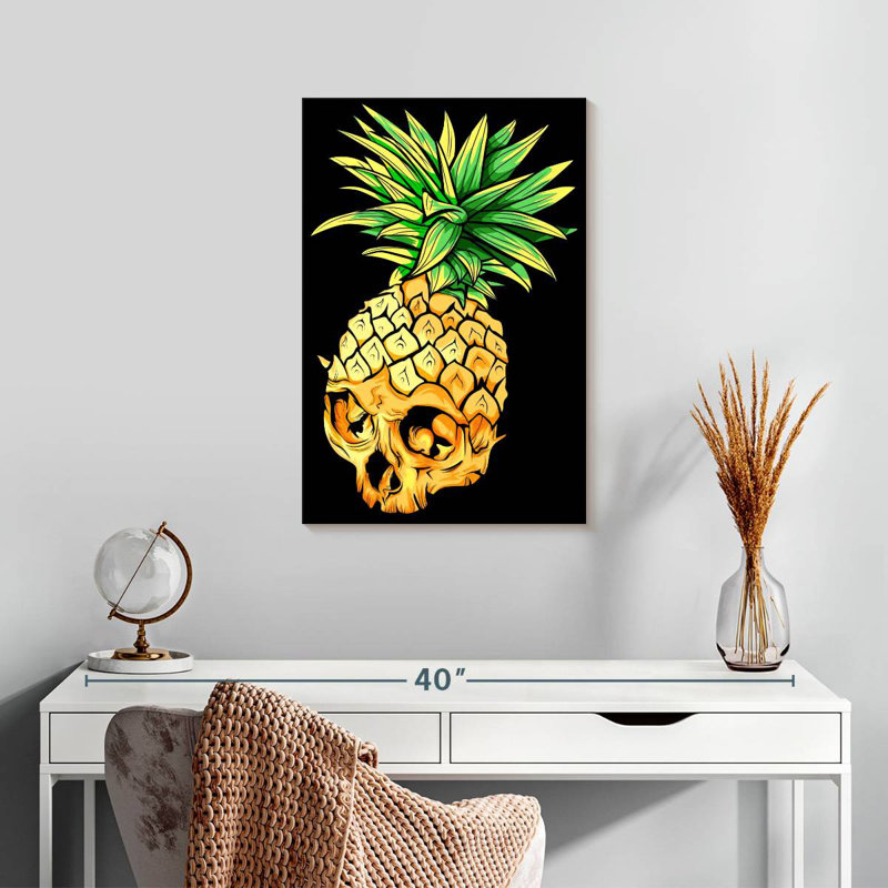 Kerner Pineapple Skull, 24" H x 16" W
