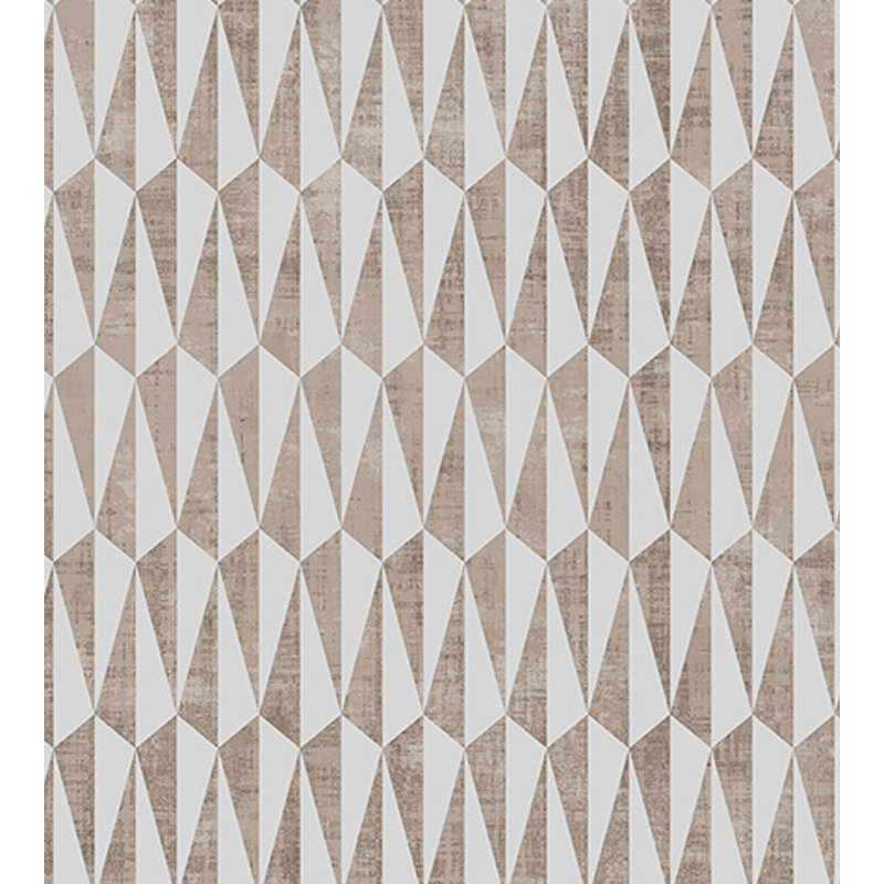 Modern Galaxy Geometric Metallic Wallpaper Roll, Mocha