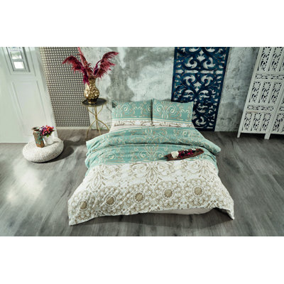 Cotton Geometric Shapes Duvet Cover