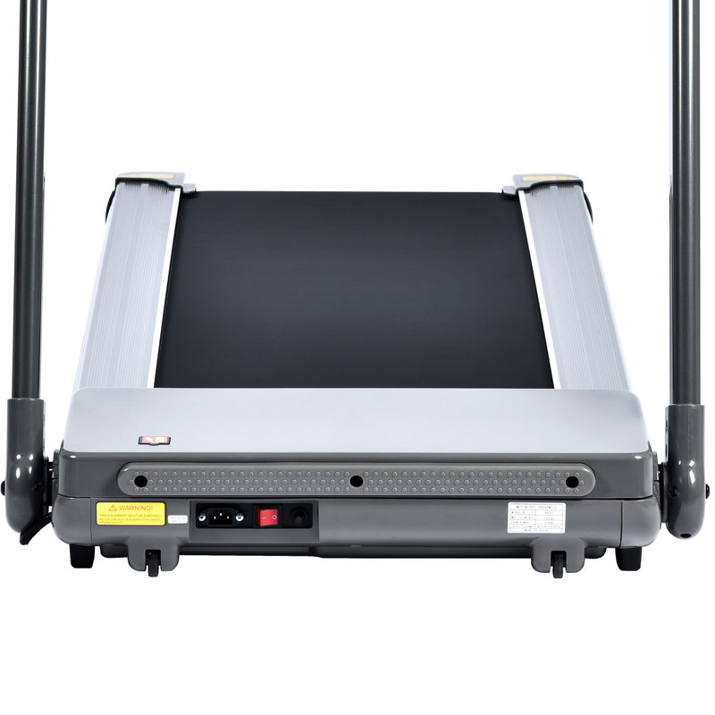 Machine de course pliable 3,5 hp - 14 km / h, tapis de course portatif en métal, couleur grise