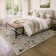 Floral Vintage Washable Beige Area Rug with Non Slip Backing - Low Pile Durable Carpet for Living Room, Bedroom, Dining Room or Office Decor