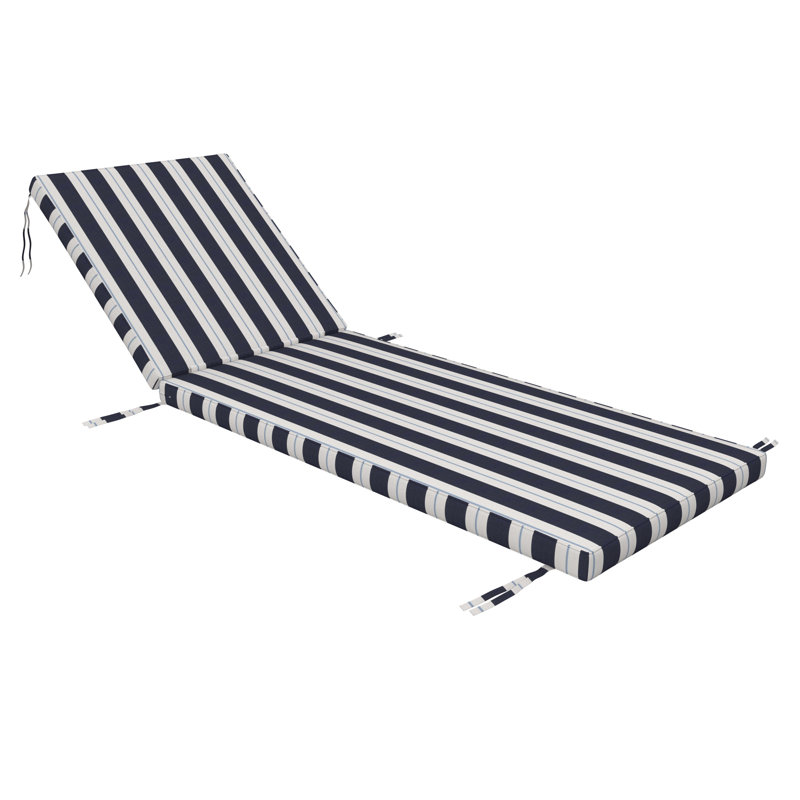 Outdoor Chaise Cushion With Sunbrella Fabric, 26" W x 80" D, Sunbrella® Relate Harbor