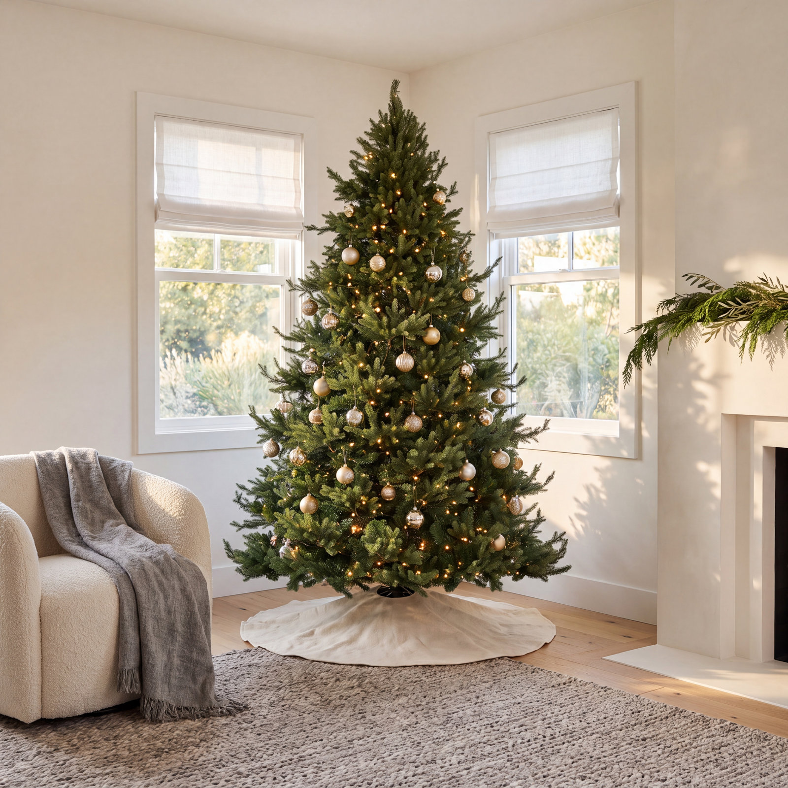 Farwell 9' Pre-Lit Fir Christmas Tree, 9 ft