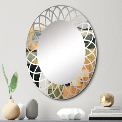 Sessimore - Miroir mural abstrait ovale