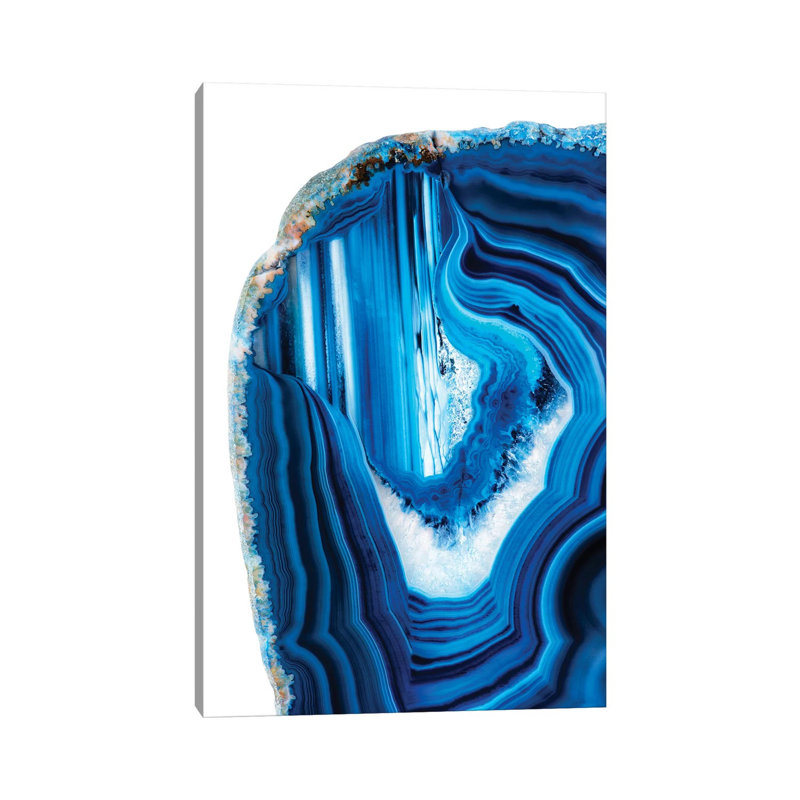 Blue Agate by Philippe Hugonnard - Wrapped Canvas Gallery-Wrapped Canvas Giclée, 20.32 cm H x 30.48 cm W
