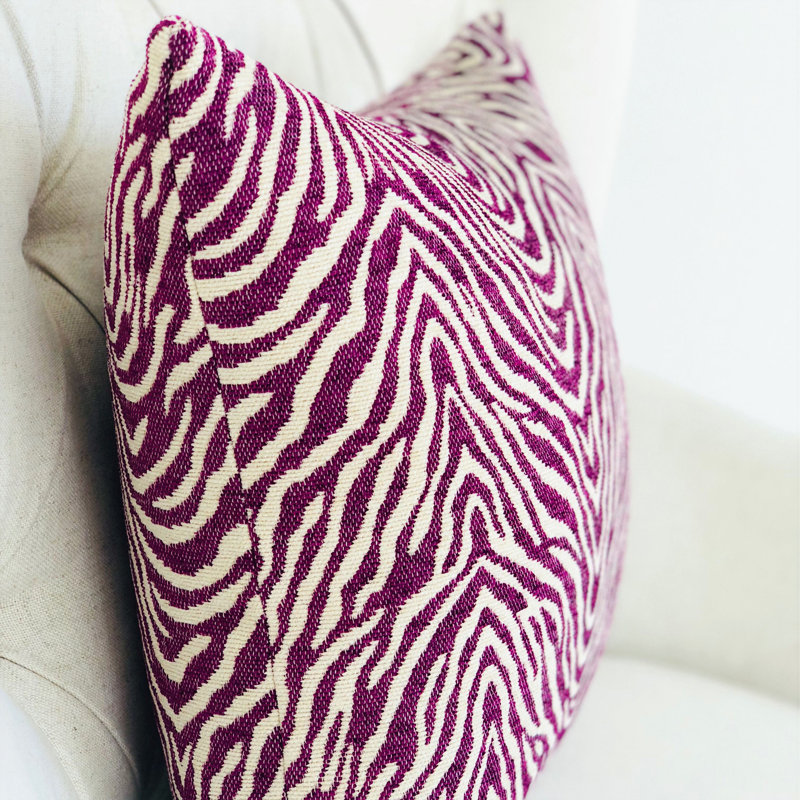 Oreiller luxueux oasis Waves, 16 po x 1 po, Mauve / beige, Coussin décoratif