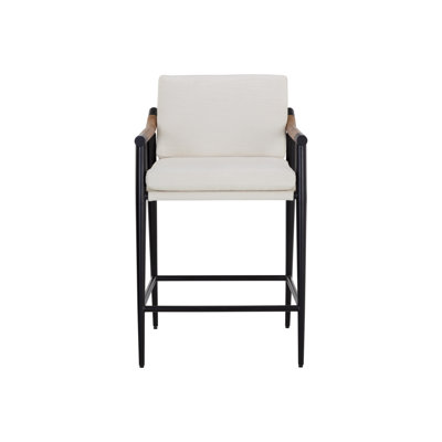 Meadow Upholstered Bar Stool with Metal Frame