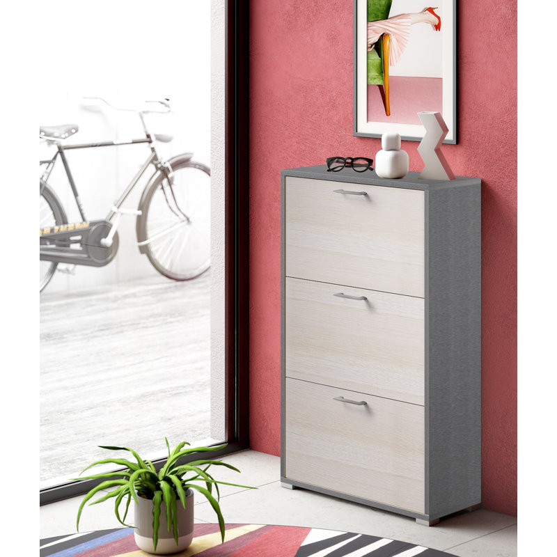 Flip Down Shoe Storage, Larch