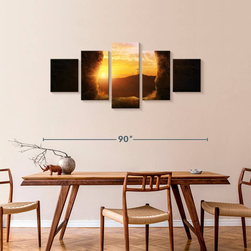 Calvary Cross Sunrise, 36" H x 80" W