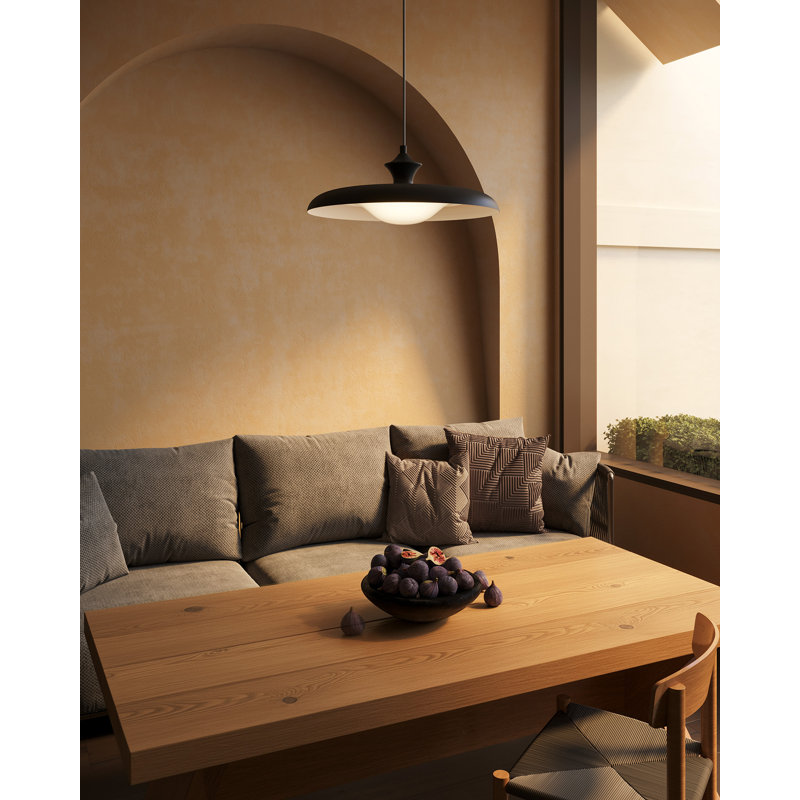 Luminaire suspendu noir 15 po Minori