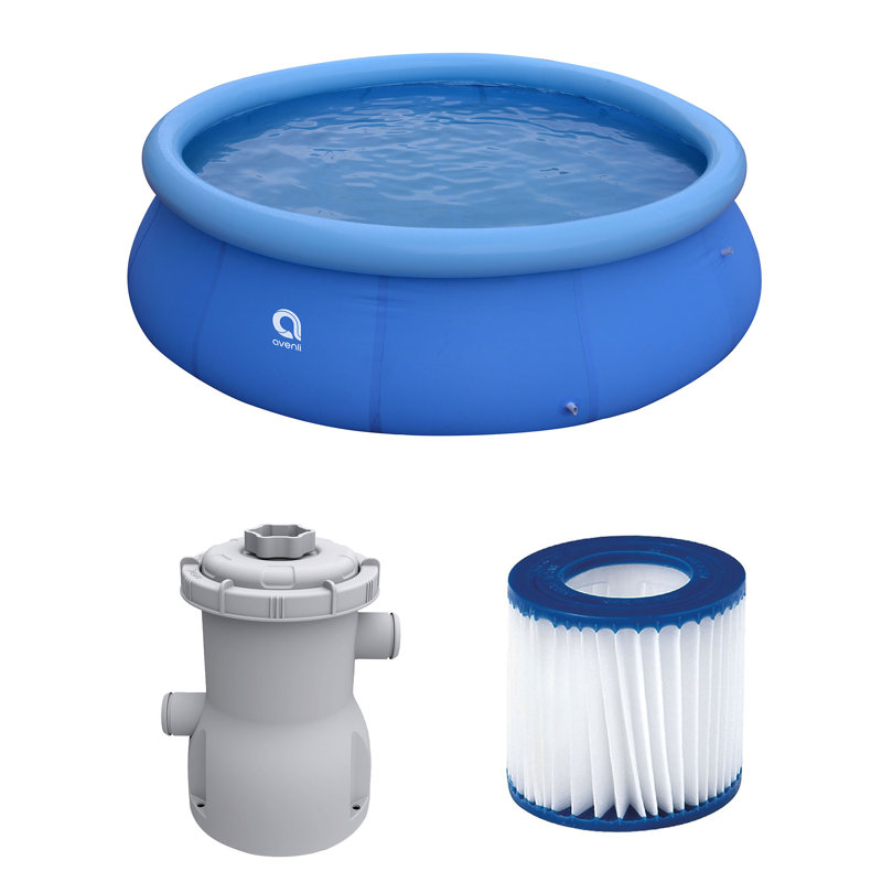 JLeisure Round Inflatable Pool 144 W x 144 L, 12' W x 27" H