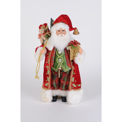 Lighted Traditional Tartan Santa