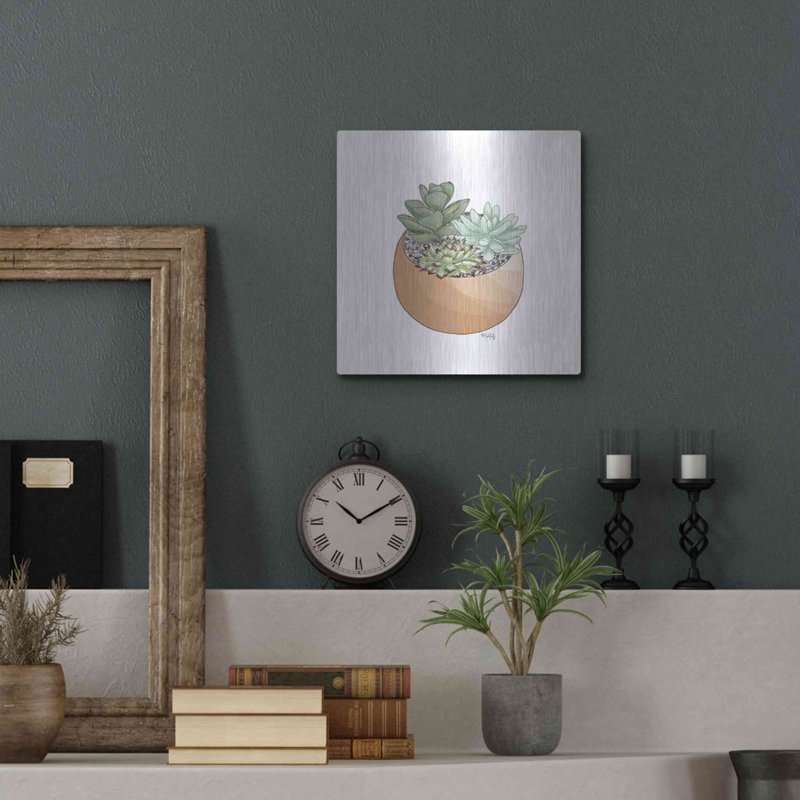 «Succulent Planter II» par Heidi Kuntz, H 12 po x l 12 po
