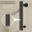 47 à 49 po X P 72 po H Porte de douche pivotante noir mat, 1/4 po Verre trempé transparent avec revêtement facile à nettoyer | Idée de cadeau-124319282
