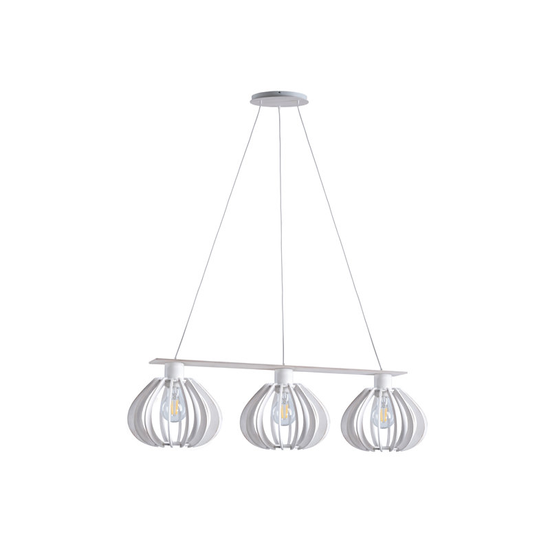 Palmyra 3 - Light Kitchen Island Pendant, White