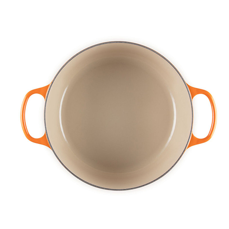 Le Creuset Signature Enameled Cast Iron Round Dutch Oven with Lid, 4.5 quarts, Flame