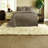 Queen Reversible Cotton Bedding Sets Mocha, Cozy Cottage Style
