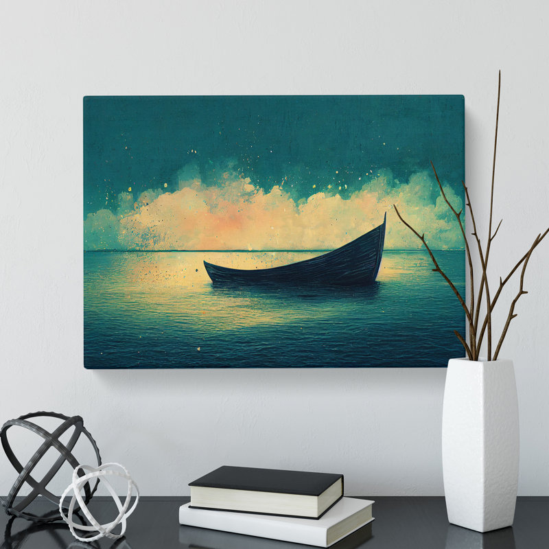 Boat Paint Splashed Vol.2 - Wrapped Canvas, 35cm H x 50cm W x 3cm D
